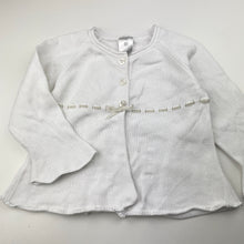 Load image into Gallery viewer, Girls Target, white knitted cotton cardigan, FUC, size 1,  