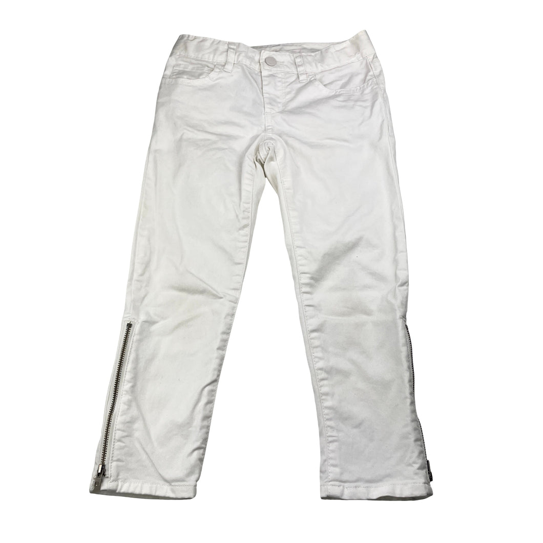 Girls GAP, cropped stretch cotton pants, adjustable, mark back right hip, Inside leg: 43cm, FUC, size 6,  