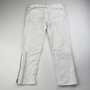 Girls GAP, cropped stretch cotton pants, adjustable, mark back right hip, Inside leg: 43cm, FUC, size 6,  