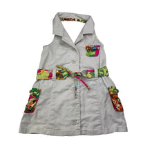 Load image into Gallery viewer, Girls The Children&#39;s Place, stretch cotton halter-neck dress, GUC, size 1-2, L: 44cm