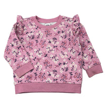 Load image into Gallery viewer, Girls Anko, floral fleece lined sweater / jumper, FUC, size 1,  
