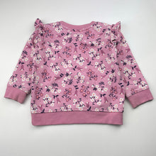 Load image into Gallery viewer, Girls Anko, floral fleece lined sweater / jumper, FUC, size 1,  