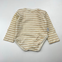 Load image into Gallery viewer, Unisex Pumpkin Patch, organic cotton bodysuit / romper, marks back right cuff, FUC, size 000,  