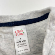 Load image into Gallery viewer, Unisex Ollie&#39;s Place, grey marle cotton tee / top, FUC, size 1,  