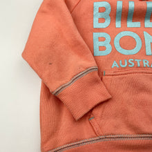 Load image into Gallery viewer, Girls BILLABONG, coral fleece lined hoodie sweater, mark back right sleeve, FUC, size 1,  