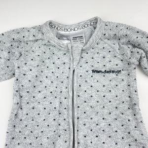 Unisex Bonds, terry zip wondersuit / zippy / romper, GUC, size 0000,  