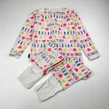 Load image into Gallery viewer, Girls Bonds, colourful zip wondersuit / zippy / romper, wash fade &amp; pilling, FUC, size 2,  