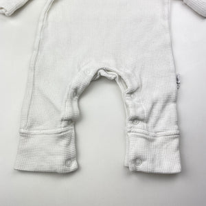 Unisex Baby Berry, white waffle cotton romper, GUC, size 0000,  