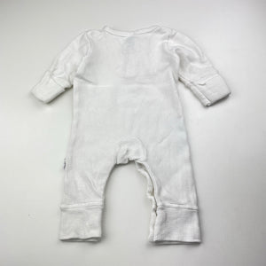 Unisex Baby Berry, white waffle cotton romper, GUC, size 0000,  