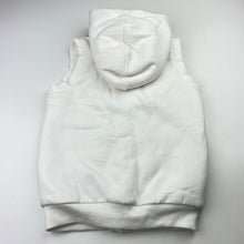 Load image into Gallery viewer, Girls white, fleece lined hooded vest, light marks, no labels, armpit to armpit: 34cm, FUC, size 5-6,  