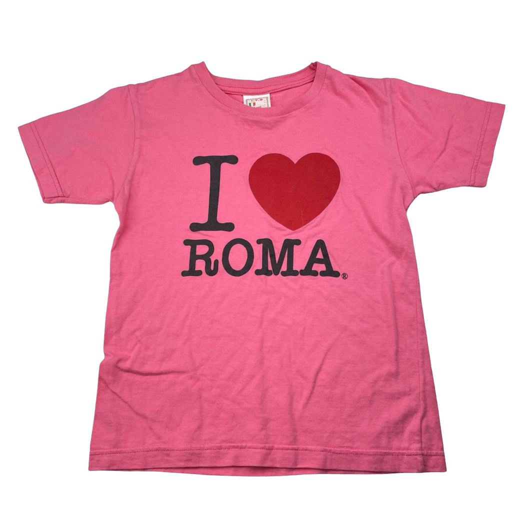 Girls ITS, pink cotton tee / top, Rome, FUC, size 6,  