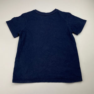 Boys Besico, navy cotton tee / top, dinosaur, FUC, size 4,  