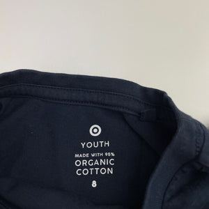 Boys Target, navy organic cotton tee / top, EUC, size 8,  