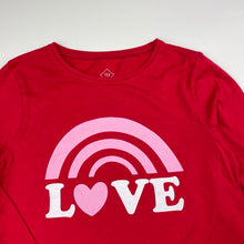 Load image into Gallery viewer, Girls TEX, red lightweight long sleeve top, EUC, size 5-6,  