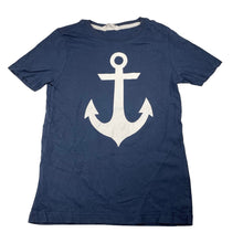 Load image into Gallery viewer, Boys H&amp;M, navy cotton tee / top, anchor, EUC, size 9-10,  
