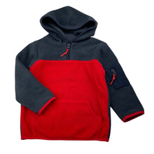 Load image into Gallery viewer, Boys Cotton On, red &amp; navy fleece hoodie sweater, GUC, size 2,  
