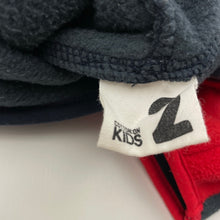 Load image into Gallery viewer, Boys Cotton On, red &amp; navy fleece hoodie sweater, GUC, size 2,  