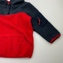 Load image into Gallery viewer, Boys Cotton On, red &amp; navy fleece hoodie sweater, GUC, size 2,  