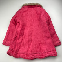 Load image into Gallery viewer, Girls PEPCO, pink wool blend jacket / coat, small mark right cuff, L: 50cm, NEW, size 5,  