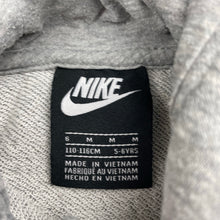 Load image into Gallery viewer, Girls Nike, grey marle zip hoodie sweater, purple mark front, FUC, size 5-6,  