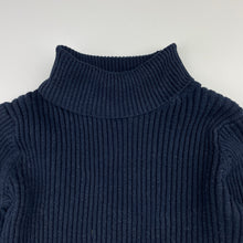 Load image into Gallery viewer, Unisex Target, navy chunky rib skivvy / roll neck top, FUC, size 4,  