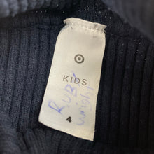 Load image into Gallery viewer, Unisex Target, navy chunky rib skivvy / roll neck top, FUC, size 4,  
