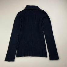 Load image into Gallery viewer, Unisex Target, navy chunky rib skivvy / roll neck top, FUC, size 4,  