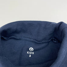Load image into Gallery viewer, Unisex Target, navy cotton skivvy / roll neck top, GUC, size 3,  
