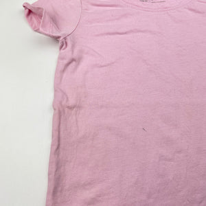 Girls Anko, pink cotton tee / top, mark on front, FUC, size 5,  