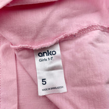 Load image into Gallery viewer, Girls Anko, pink cotton tee / top, mark on front, FUC, size 5,  