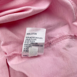 Girls Anko, pink cotton tee / top, mark on front, FUC, size 5,  
