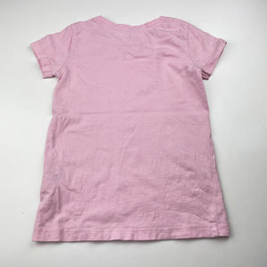 Girls Anko, pink cotton tee / top, mark on front, FUC, size 5,  