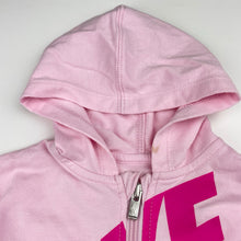 Load image into Gallery viewer, Girls Nike, pink zip hooded romper, marks on hood, FUC, size 00,  