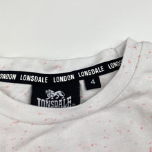 Load image into Gallery viewer, Girls Lonsdale, long sleeve tee / top, marks on cuffs, FUC, size 4,  