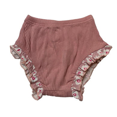 Girls PatPat, pink ribbed nappy cover / bloomers, GUC, size 1,  