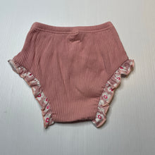 Load image into Gallery viewer, Girls PatPat, pink ribbed nappy cover / bloomers, GUC, size 1,  