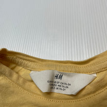Load image into Gallery viewer, Girls H&amp;M, broderie trim yellow cotton top, GUC, size 2,  
