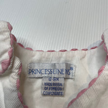 Load image into Gallery viewer, Girls PRINCESS LINENS, white corduroy cotton dress, EUC, size 1, L: 40cm