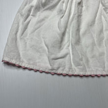 Load image into Gallery viewer, Girls PRINCESS LINENS, white corduroy cotton dress, EUC, size 1, L: 40cm