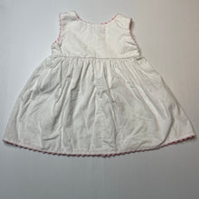Load image into Gallery viewer, Girls PRINCESS LINENS, white corduroy cotton dress, EUC, size 1, L: 40cm
