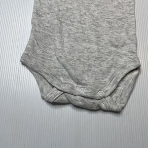 Unisex Anko, grey marle singletsuit / romper, GUC, size 000,  