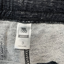 Load image into Gallery viewer, Boys Kids &amp; Co, black marle casual shorts, elasticated, GUC, size 3,  