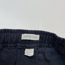 Load image into Gallery viewer, Boys Country Road, navy cotton/linen shorts, elatsicated, wash fade, FUC, size 1,  