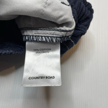Load image into Gallery viewer, Boys Country Road, navy cotton/linen shorts, elatsicated, wash fade, FUC, size 1,  