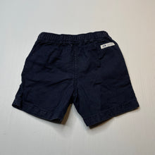 Load image into Gallery viewer, Boys Country Road, navy cotton/linen shorts, elatsicated, wash fade, FUC, size 1,  