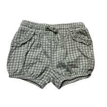 Load image into Gallery viewer, Girls Baby Berry, green check cotton shorts, elasticated, GUC, size 1,  
