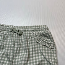 Load image into Gallery viewer, Girls Baby Berry, green check cotton shorts, elasticated, GUC, size 1,  