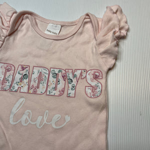 Girls Baby Baby, pink cotton bodysuit / romper, EUC, size 00,  