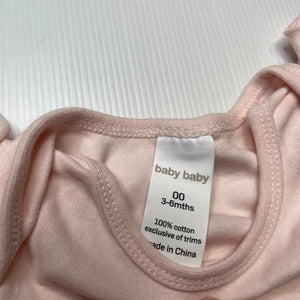 Girls Baby Baby, pink cotton bodysuit / romper, EUC, size 00,  