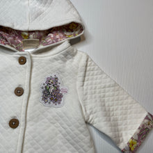 Load image into Gallery viewer, Girls May Gibbs, organic cotton blend lightweight quilted jacket, EUC, size 000,  